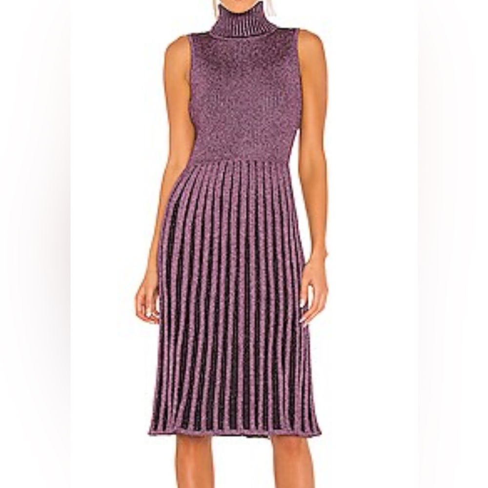 Beautiful Missoni style purple midi dress